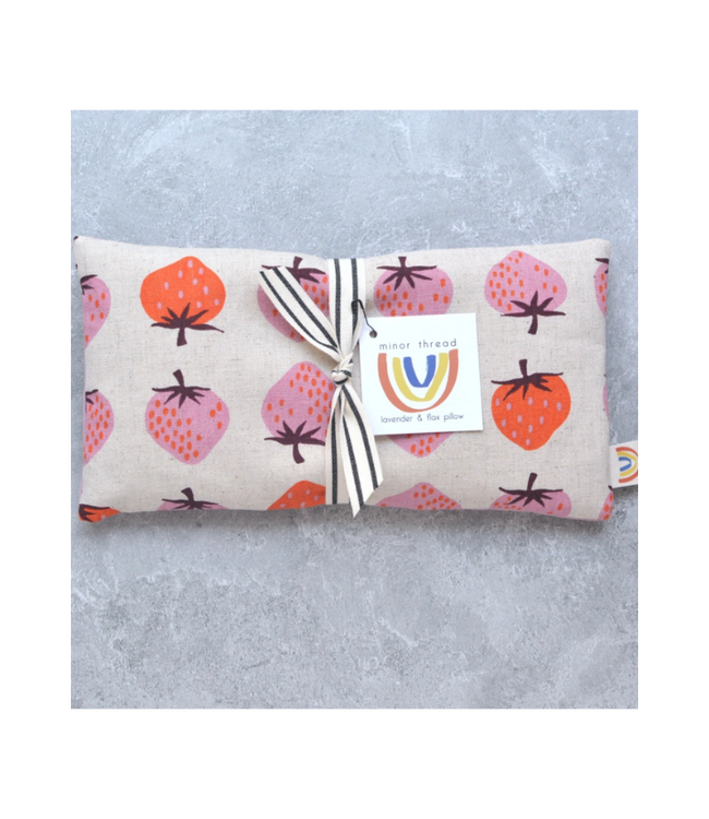 Ripe Strawberries Canvas Weighted Eye Pillow Unscented
