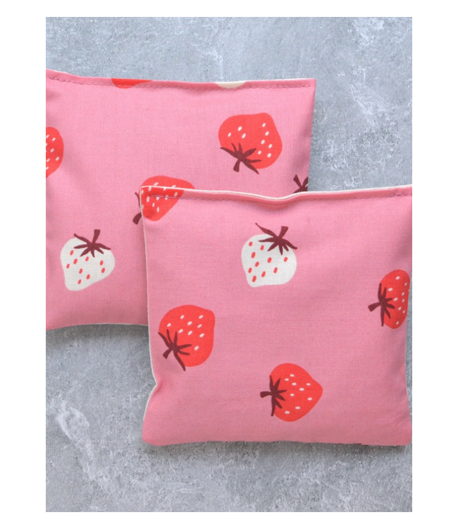Ripe Strawberries Pink Cotton Lavender Sachet Bundle