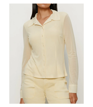 Sanctuary Fitted Mesh Button Down