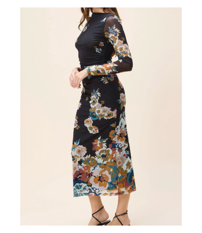 Lura Mesh Midi Dress