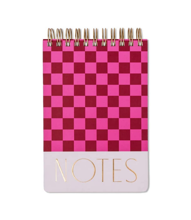 Large Chunky Notepad - Burgundy + Pink