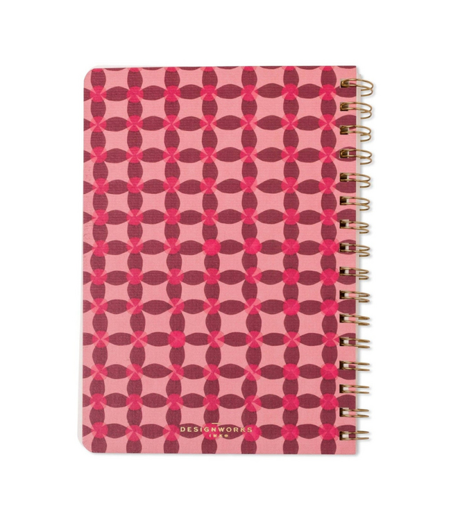 Twin Wire Notepad-Pinwheel Pink