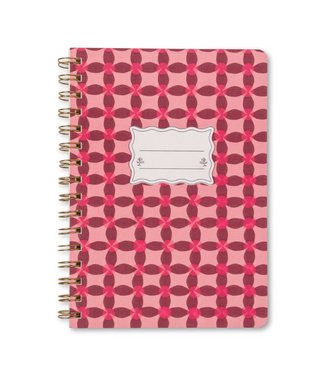 Twin Wire Notepad-Pinwheel Pink