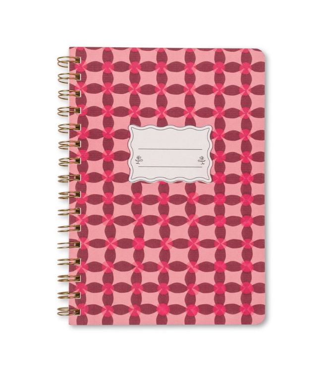 Twin Wire Notepad-Pinwheel Pink
