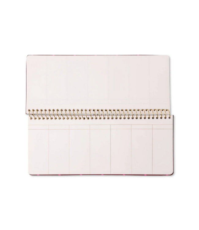 Weekly Planner Pad-Burgundy + Pink
