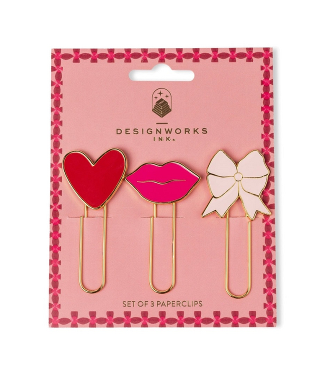 Set of 3 Paperclips - Love