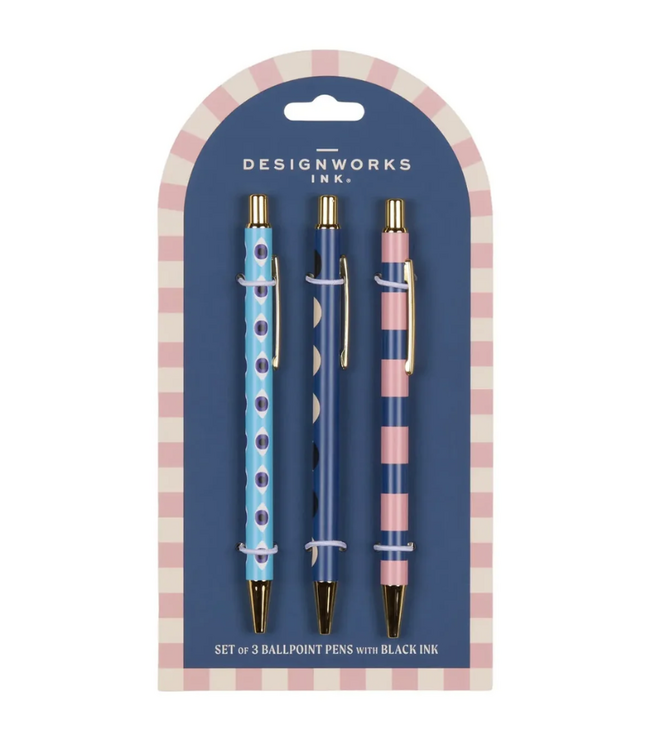 A Dopo Set of 3 Pens - Eye, Moon, Stripe