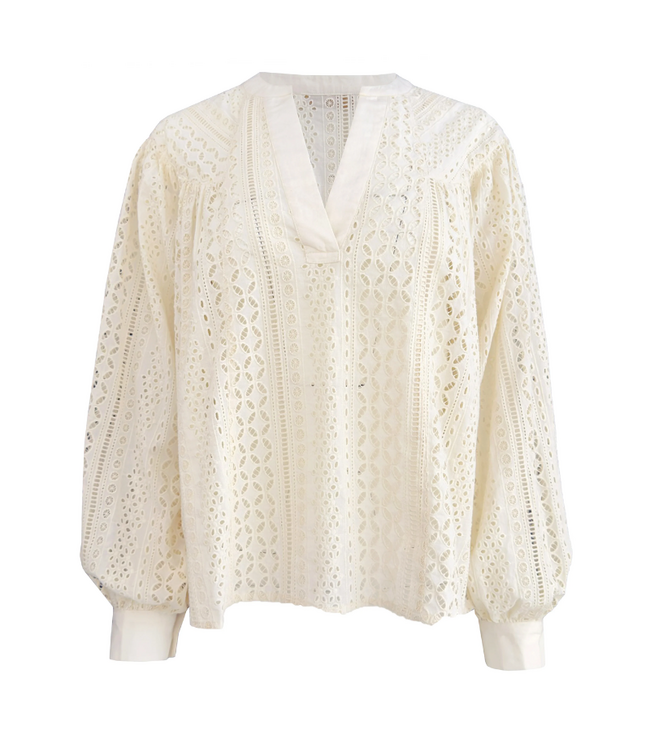 Stevie Eyelet Pullover Blouse