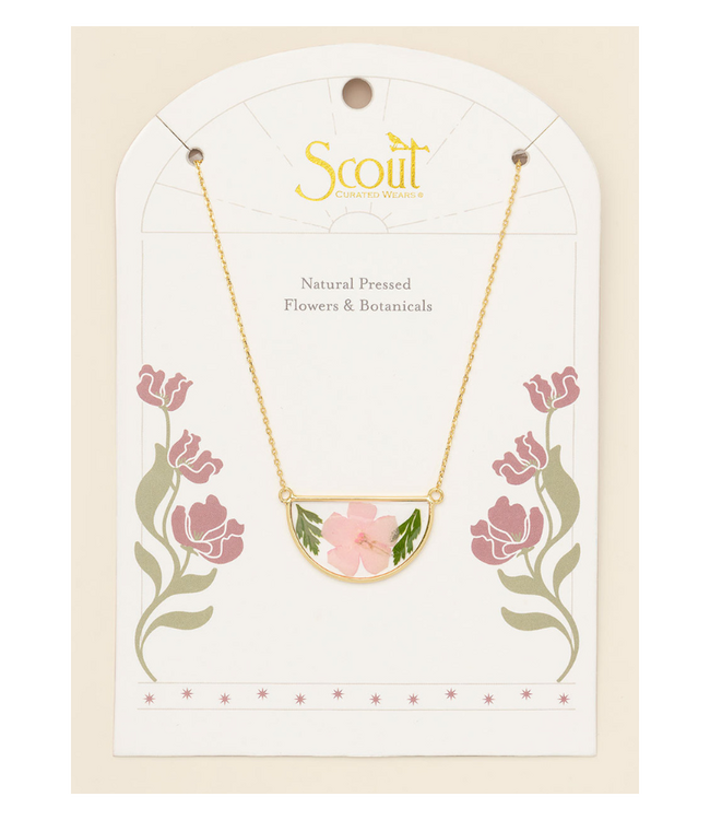 Pressed Flower Necklace - Cherry Blossom