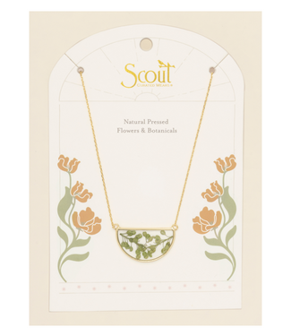 Pressed Flower Necklace - Peppergrass