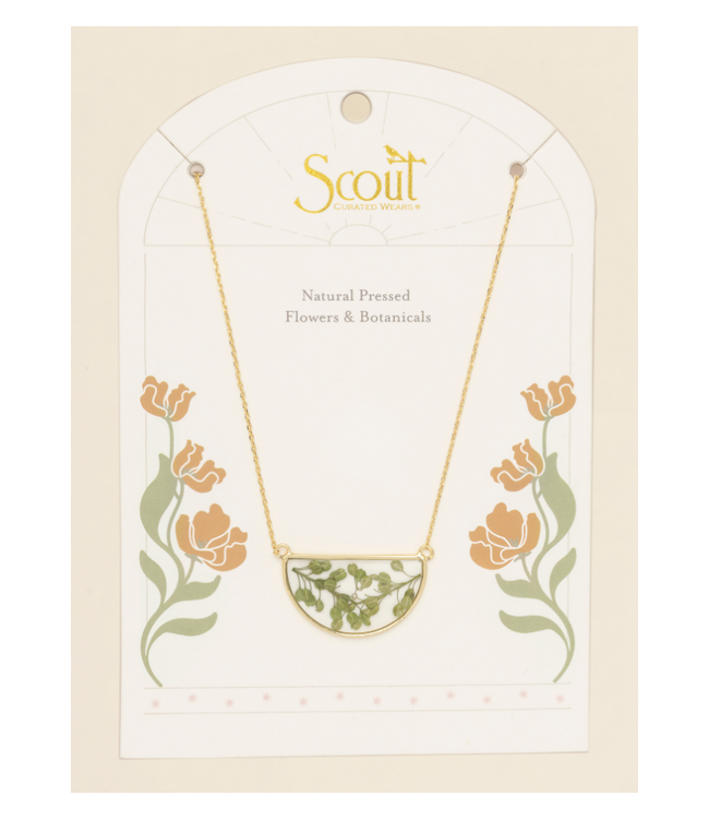 Pressed Flower Necklace - Peppergrass