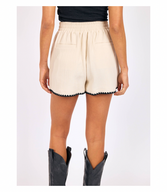 Compass Embroidered Shorts