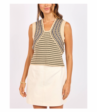 Sage The Label Mona Stripe Sweater Tank