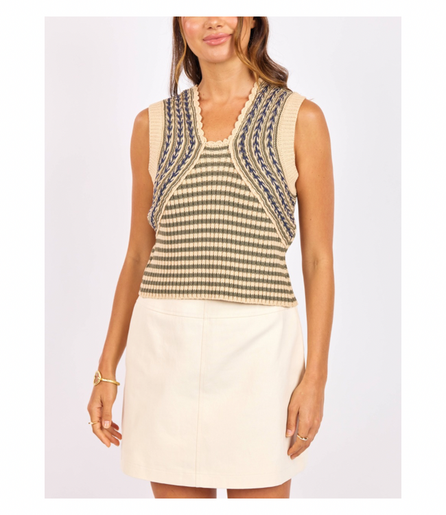 Mona Stripe Sweater Tank