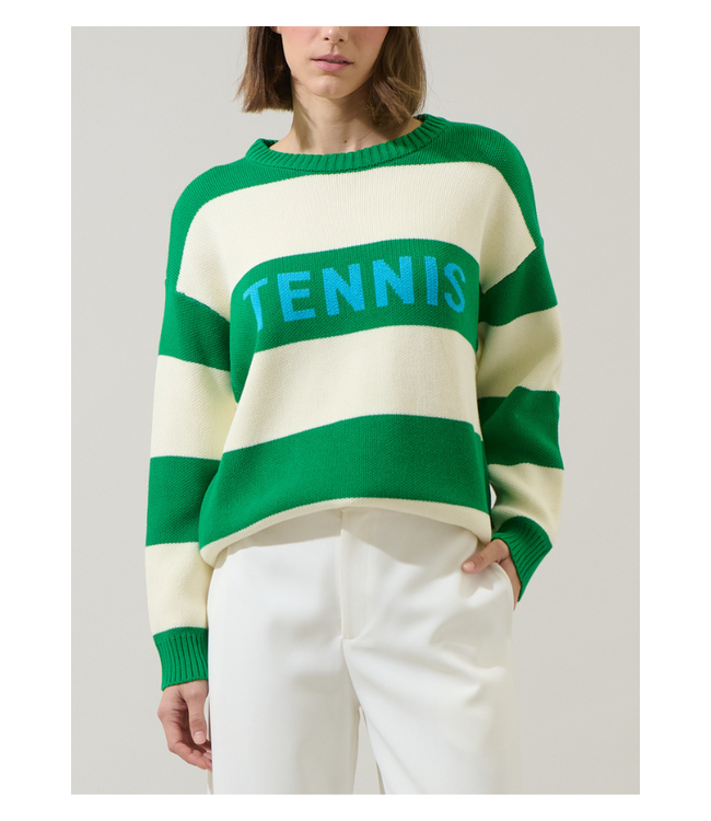 Tennis Striped Sweater