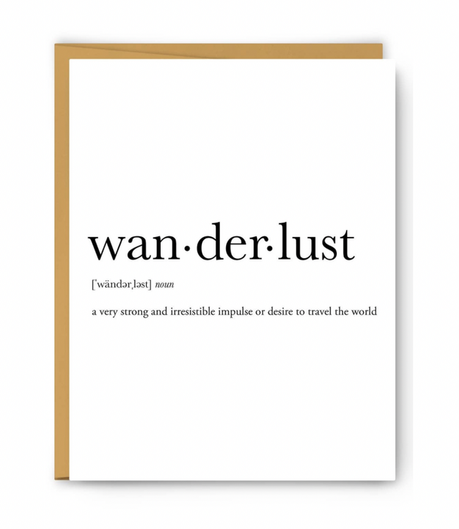 Wanderlust Definition Card