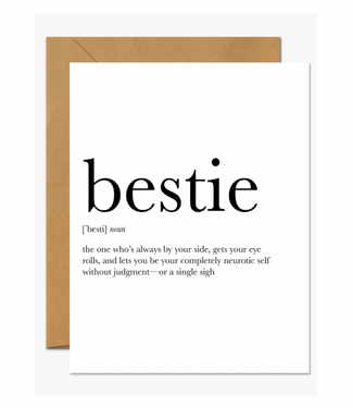 Bestie Definition Card