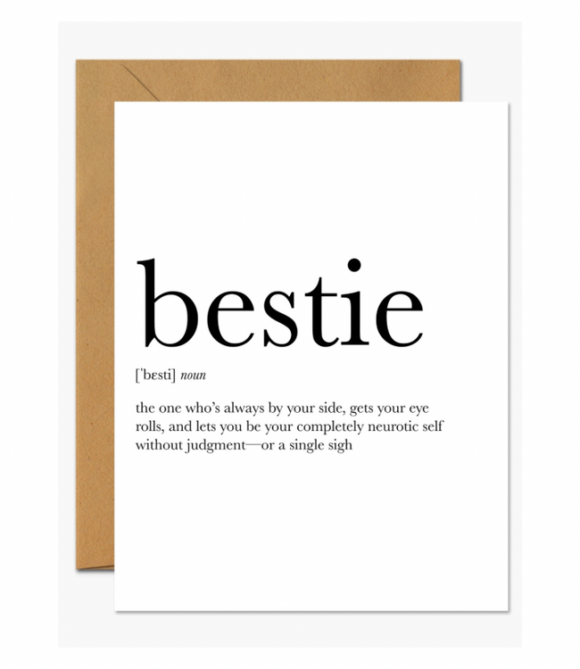 Bestie Definition Card