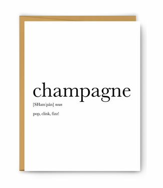 Champagne Definition Card