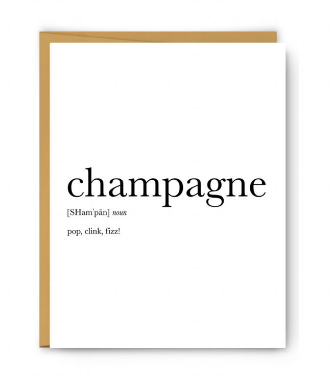 Champagne Definition Card