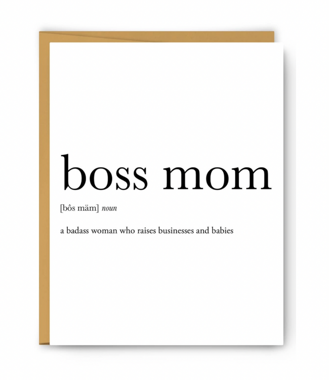 Boss Mom Definition Card