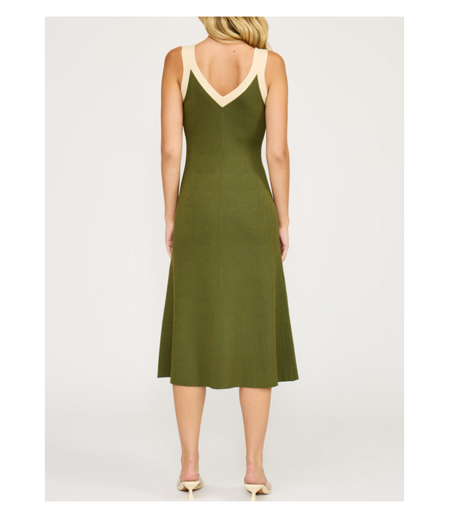 Analise Colorblock Midi Dress