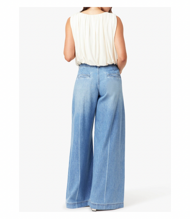 Pleated Denim Trouser