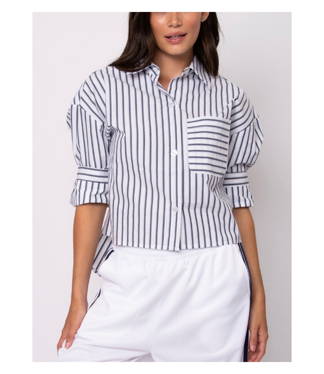 Kerwin Crisp Poplin Hi-Low Shirt