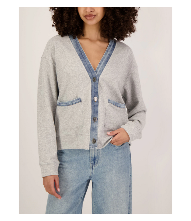 Kellie French Terry w/ Denim Cardigan
