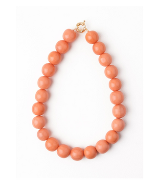 Iris Large Resin Bead Necklace Coral