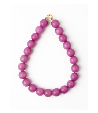 Iris Large Resin Bead Necklace Purple