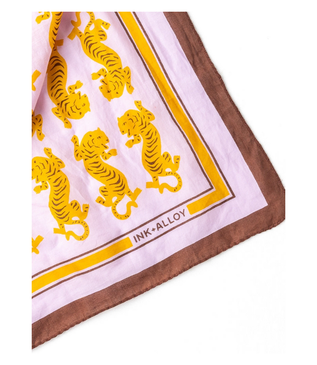 Olivia Square Scarf Tiger Print