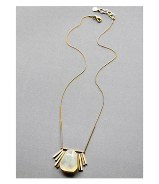 David Aubrey Quartz Geometric Necklace