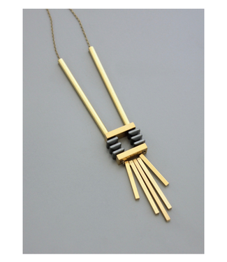 David Aubrey Geometric Pendant Necklace