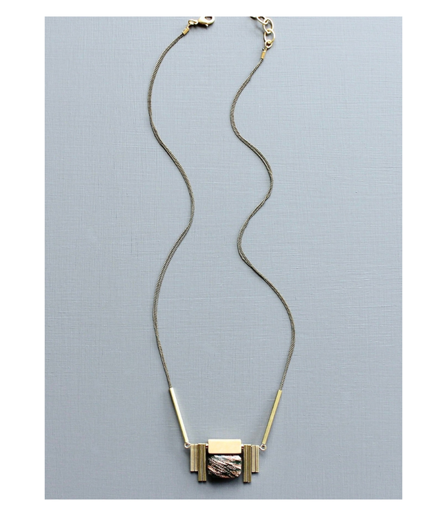 Vintage Hunter Green Artdeco Pendant