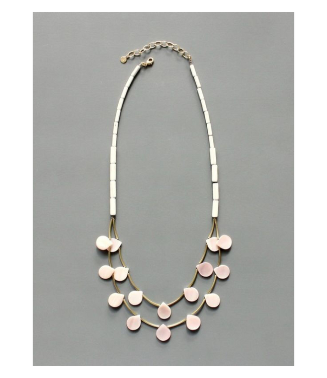Mother-Of-Pearls Double Strand Necklace
