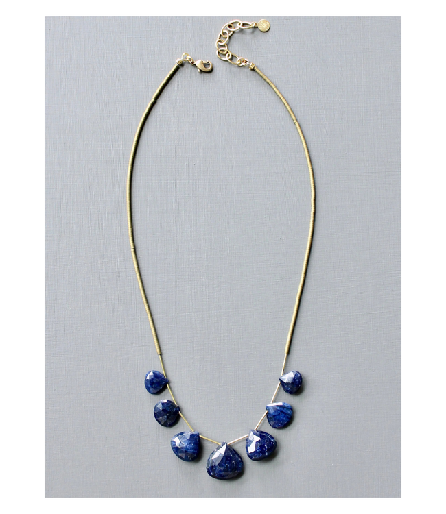 Navy Teardrop Necklace