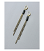 David Aubrey Brass And Black Shoulder Duster Earrings