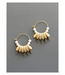 David Aubrey Mini Matte Cream Colored Hoop Earrings