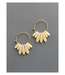 David Aubrey Mini Matte Cream Colored Hoop Earrings