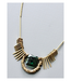 David Aubrey Tourmaline And Brass Artdeco Necklace