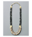 David Aubrey Triple Strand Black And Gray Necklace