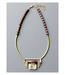 David Aubrey Burgundy And Jasper Artdeco Pendant Necklace