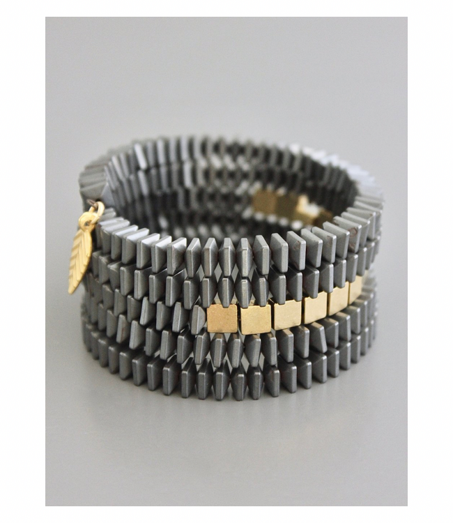 5 Strand Hematite Wrap Bracelet