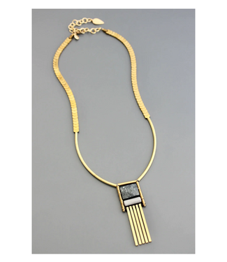 David Aubrey Geometric Necklace Serpentine