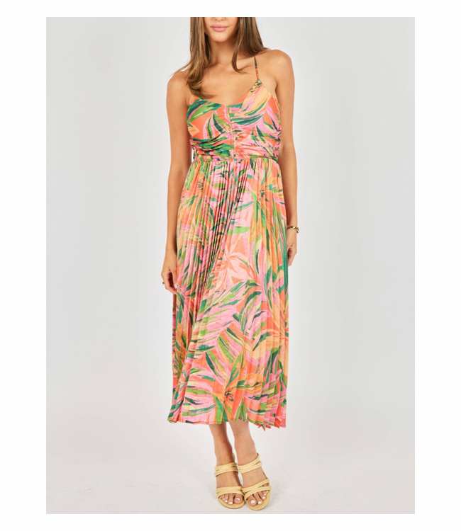 Sunset Ridge Pleated Midi Dress