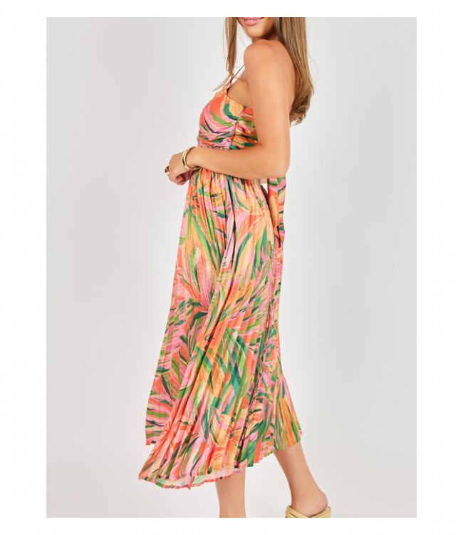 Sunset Ridge Pleated Midi Dress