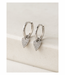 Flutter Huggie Drop Hoop Earrings - Silver