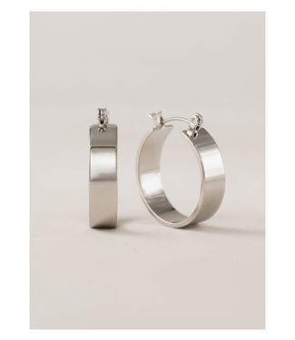 Khloe Hoop Earrings Silver