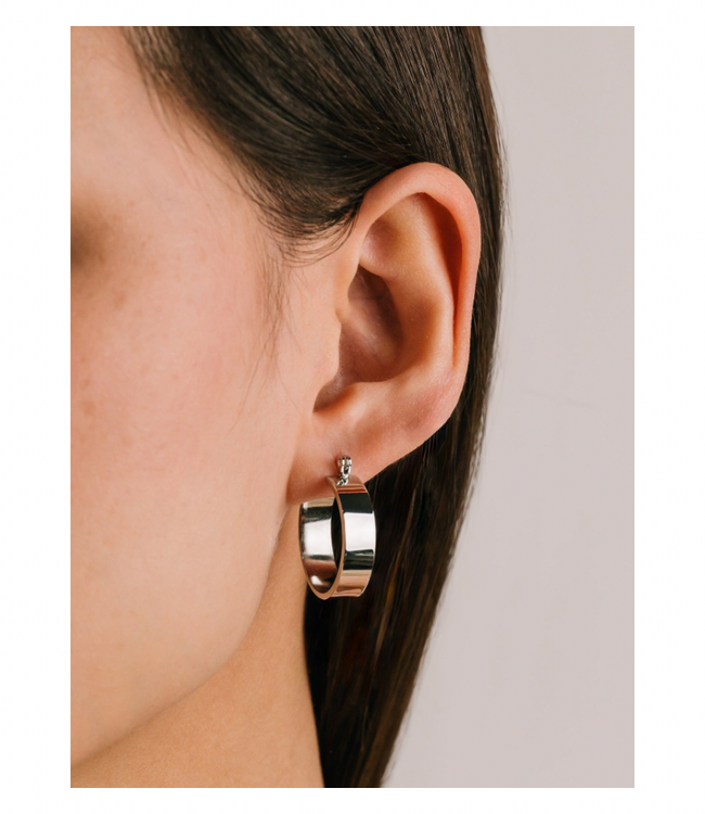 Khloe Hoop Earrings Silver